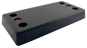 Vestil B-1224-3 rectangle molded rubber bumper 3x24x12