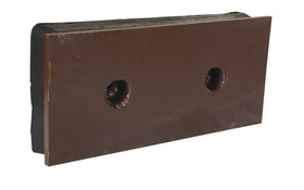 Vestil B-818-SF steel face molded rubber bumper 2x18x8