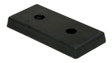 Vestil B-818 rectangle molded rubber bumper 2x18x8