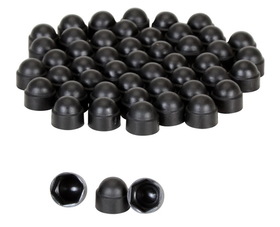Vestil BC-BK-38-PK black plastic bolt caps package 3/8 in