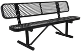 Vestil BEN-MX-72-BK bench expanded metal 72 black