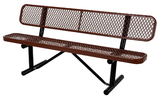 Vestil BEN-MX-72-BN bench expanded metal 72 brown