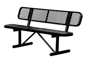 Vestil BEN-MX-96-BK bench expanded metal 96 black