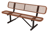 Vestil BEN-MX-96-BN bench expanded metal 96 brown