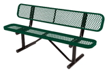 Vestil BEN-MX-96-GN bench expanded metal 96 green