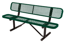 Vestil BEN-MX-96-GN bench expanded metal 96 green