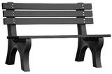 Vestil BEN-PECB-48-BKBK bench economy backed 48 bk leg black seat