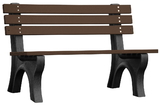 Vestil BEN-PECB-48-BKBN bench economy backed 48 bk leg brown seat