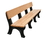 Vestil BEN-PLMB-96-BKCD bench landmark backed 96 bk leg cedar seat