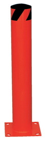 Vestil BOL-24-4.5-RED steel pipe safety bollard 24 x 4-1/2 red