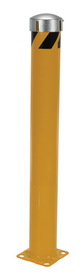 Vestil BOL-JKS-48-4.5 steel pipe bollard w/slot 48x4.5 slv cap