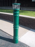 Vestil BPC-DM-LUV-FG metro-green bollard cover w/light 57 in