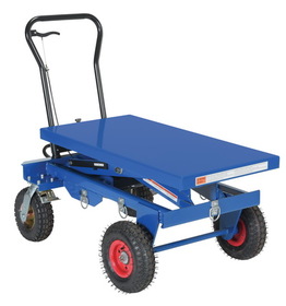Vestil CART-PN-1500 pneumatic tire hydraulic cart 1500 lbs