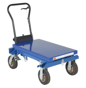 Vestil CART-PN-600 pneumatic tire hydraulic cart 600 lbs