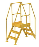 Vestil COL-3-26-14 cross-over ladder 3 step 28 h 14 w in