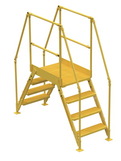 Vestil COL-4-36-14 cross-over ladder 4 step 38 h 14 w in