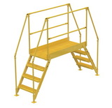 Vestil COL-4-36-44 cross-over ladder 4 step 38 h 50 w in