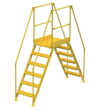 Vestil COL-6-56-23 cross-over ladder 6 step 58 h 26 w in