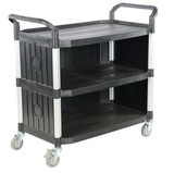 Vestil CSC-P commercial cart 43x20 3-shelf w/ panels