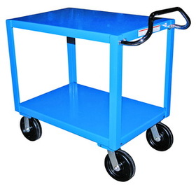 Vestil DH-PH4-2436 heavy duty ergo handle cart 2 shelf 24x36