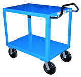 Vestil DH-PH4-2460 heavy duty ergo handle cart 2 shelf 24x60