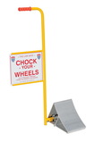 Vestil EALUM-7-HS aluminum wheel chock with handle & sign