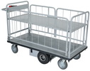 Vestil EMHC-2860-3 elec matl hndl cart sides 1-shelf 28x60
