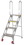 Vestil FLAD-4-SS folding 4 step ladder w/wheels ss, Price/EACH