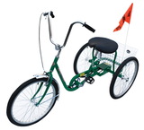 Vestil IBIKE-3-DC-G standard industrial bicycle 250 lb green