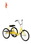 Vestil IBIKE-3-DCHH-Y industrial bicycle-medium duty-yellow, Price/EACH
