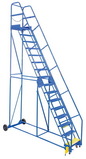 Vestil LAD-16-21-G warehouse ladder 58 deg grip 16 stp 21in