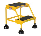 Vestil LAD-2-Y spring loaded roll ladder 2 step yellow