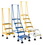 Vestil LAD-3-B-P spring loaded roll ladder perf 3 stp blu, Price/EACH
