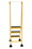 Vestil LAD-3-Y spring loaded roll ladder 3 step yellow, Price/EACH