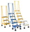 Vestil LAD-4-W spring loaded roll ladder 4 step white, Price/EACH