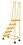 Vestil LAD-5-Y-P spring loaded roll ladder perf 5 stp yel, Price/EACH