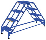 Vestil LAD-DD-18-4-G double sided ladder 4 step 19.3125w grip