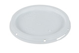 Vestil LID-1-PWT pail lid plastic white tear tab