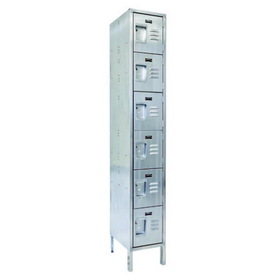 Vestil LOCK-1818-SS61 locker-ss 6 tier 1 wide 18 x 18 x 78