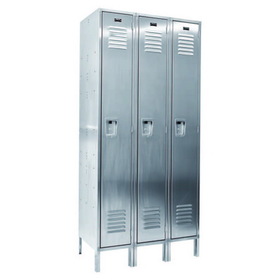 Vestil LOCK-5418-SSS3 locker-ss 1 tier 3 wide 18 x 54 x 78