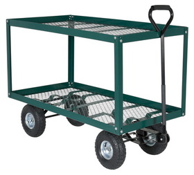 Vestil LSC-2448-SC landscape cart two shelf 300 lb 48 x 24