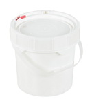 Vestil PAIL-SCR-35-W screw top pail & lid-white 3.5 gallon