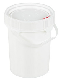 Vestil PAIL-SCR-5-W white screw top pail & lid 5 gallon