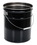 Vestil PAIL-STL-RI black open head steel pail 5 gallon, Price/EACH