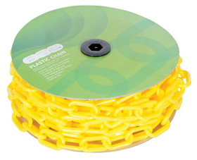 Vestil PCB-Y-CN yellow plastic chain barricade 50 ft