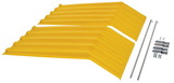 Vestil PLID-H-100-YL yellow poly lids size 1 style h hopper