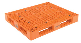 Vestil PLP2-4840-ORANGE orange plastic pallet 6000 lb-48 x 48