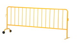 Vestil PRAIL-102-Y-WF yellow barrier w/1 wheel