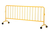 Vestil PRAIL-102-Y-WW yellow barrier w/2 wheels