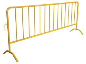 Vestil PRAIL-102-Y yellow barrier w/curved feet